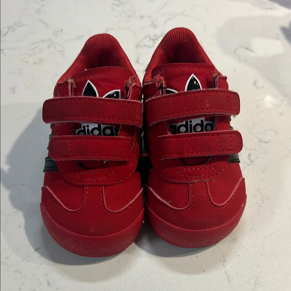 SOLD ‼️Adidas Red Velcro Sneakers for Active Play